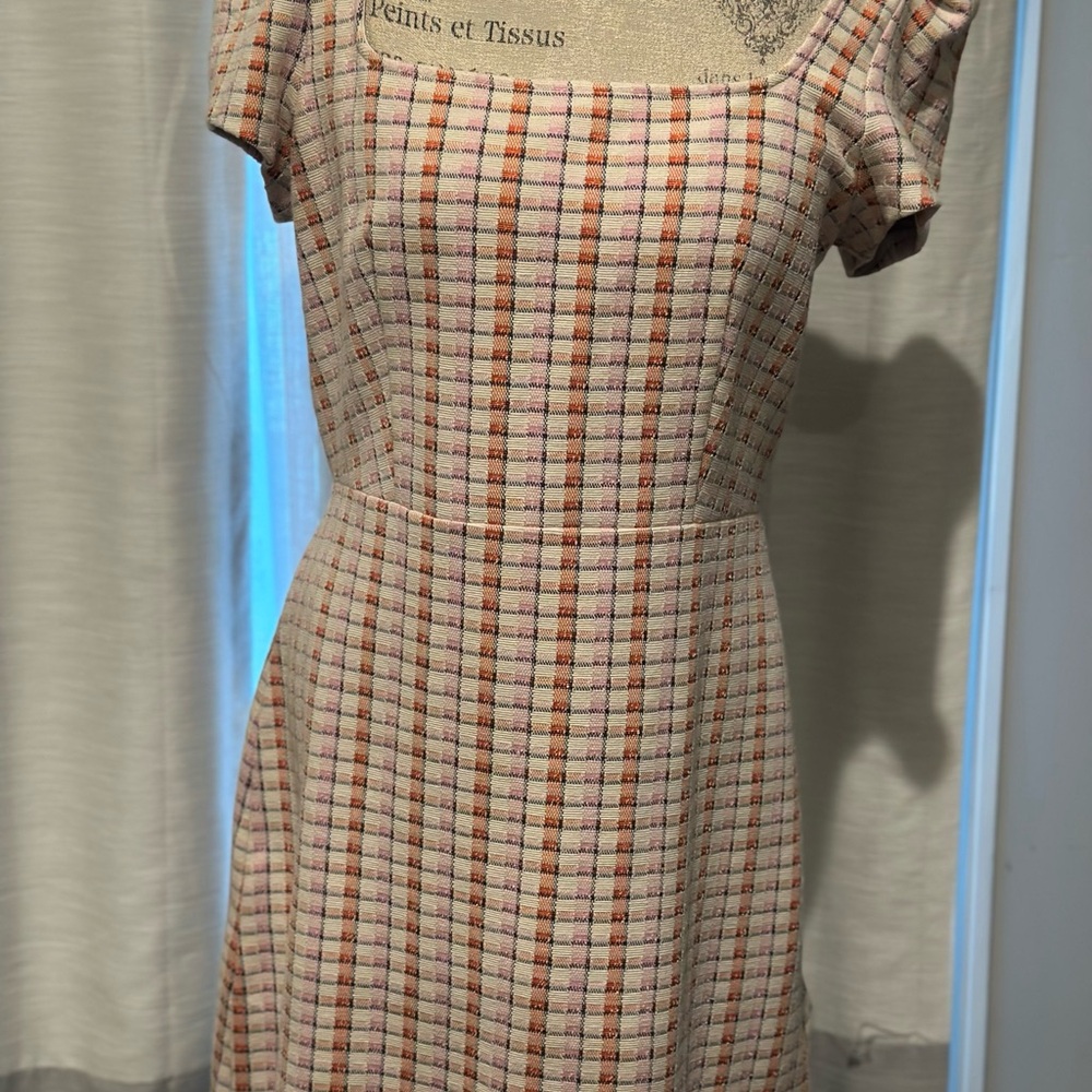 Ann Taylor Brown Tan Puff Sleeve Mini Sundress